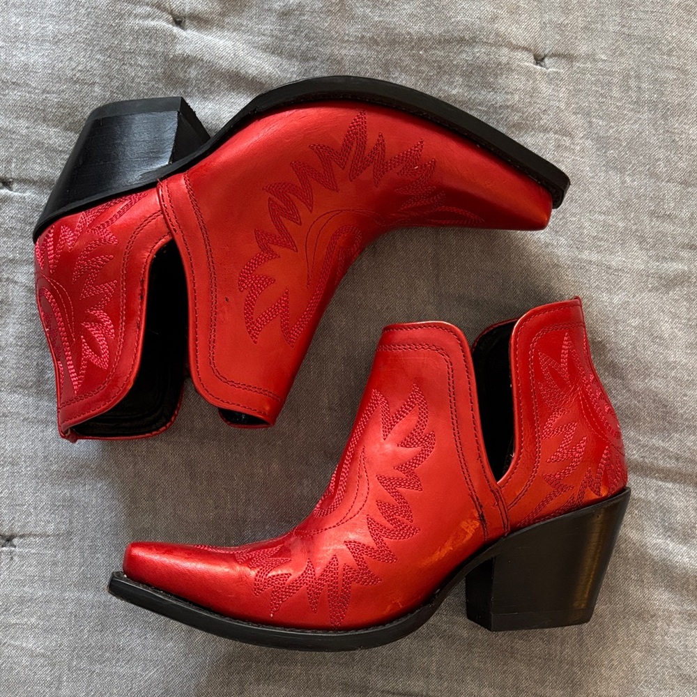 Ariat Red Ankle Boots SIZE 6.5